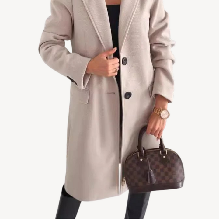Women's Wool Blend Coat with Pockets | Loravelle