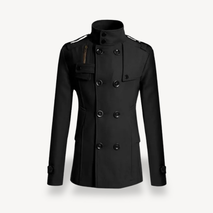 Double-Breasted Wool Blend Coat Men | Loravelle
