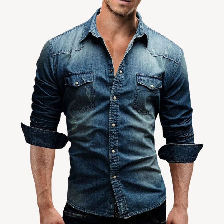 Denim Western Shirt Men's | Loravelle