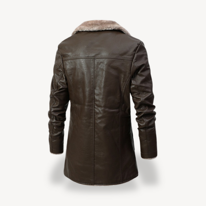 Faux Fur Leather Jacket Men | Loravelle