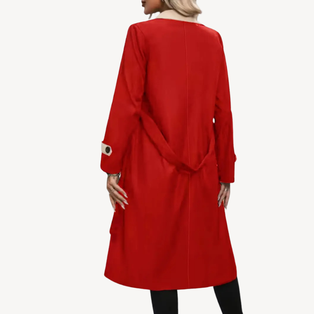 Women's Two Tone Long Sleeve Trench Coat | Loravelle