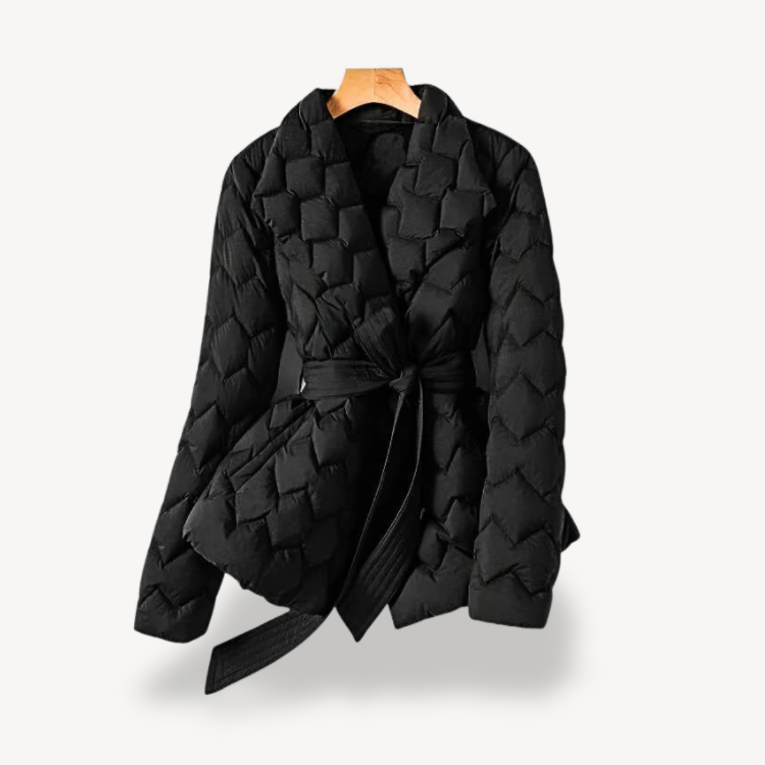 Women’s Quilted Puffer Belted Jacket | Loravelle