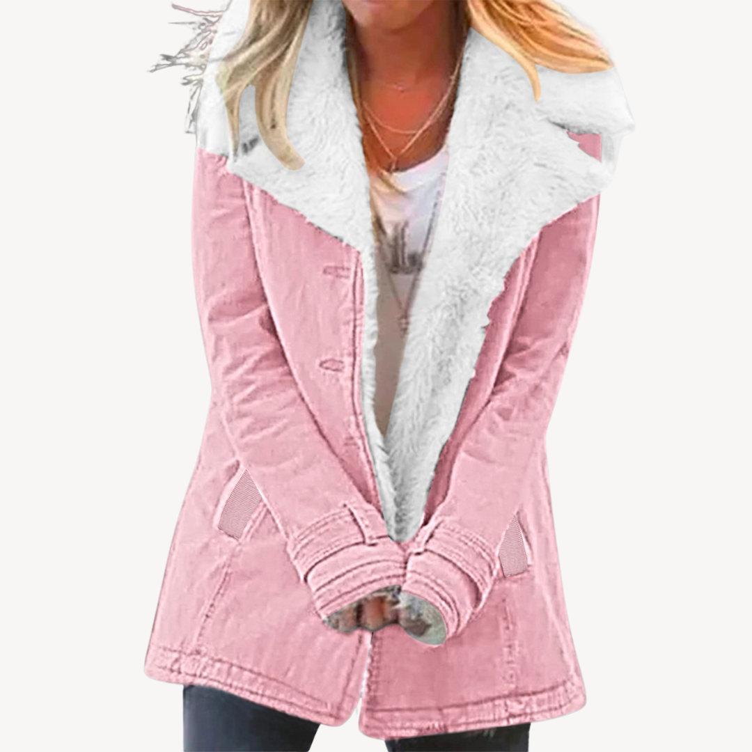 Women's Sherpa Lined Denim Jacket | Loravelle