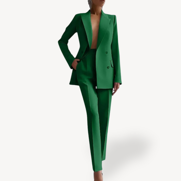 Women’s Double Breasted Blazer Trouser Suit | Loravelle