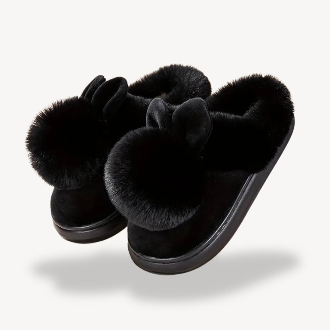 Women's Orthopedic Fluffy Rabbit Ear House Slippers | Loravelle