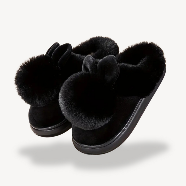 Women's Orthopedic Fluffy Rabbit Ear House Slippers | Loravelle