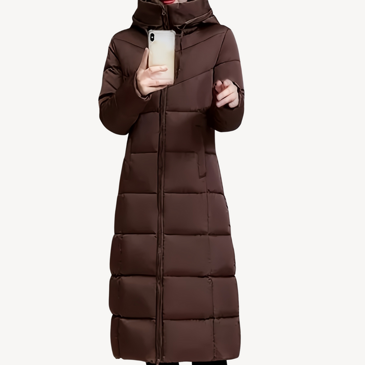 Long Hooded Puffer Coat Women | Loravelle