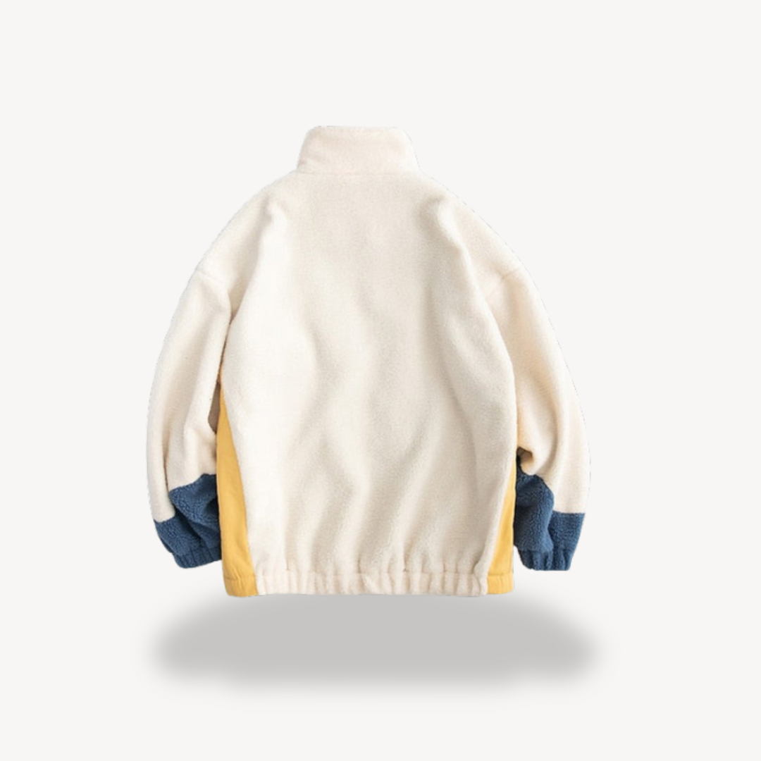 Men’s Colorblock Fleece Zip-Up Jacket | Loravelle