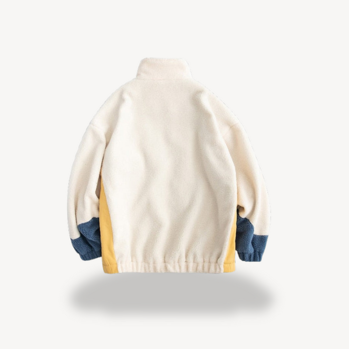 Men’s Colorblock Fleece Zip-Up Jacket | Loravelle