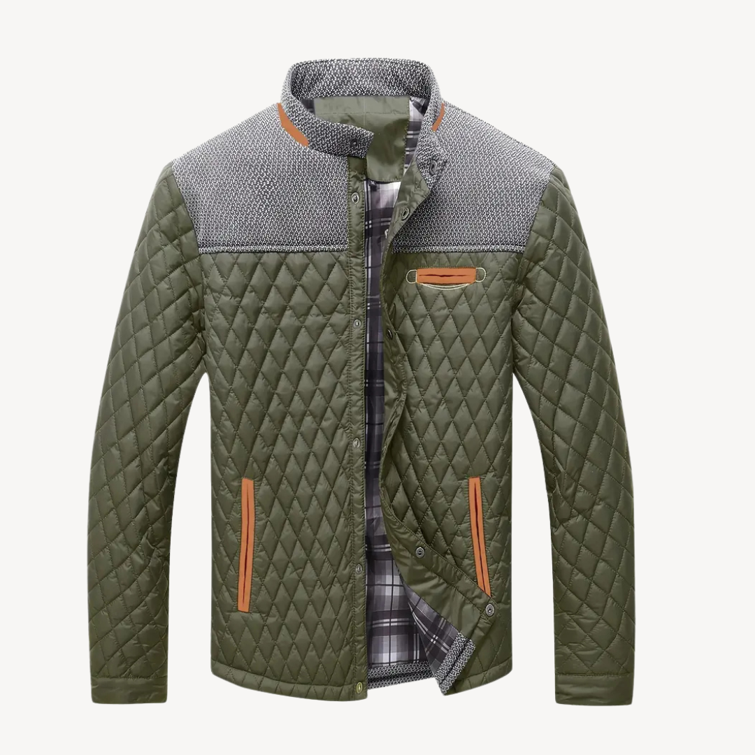 Quilted Colorblock Jacket Men | Loravelle