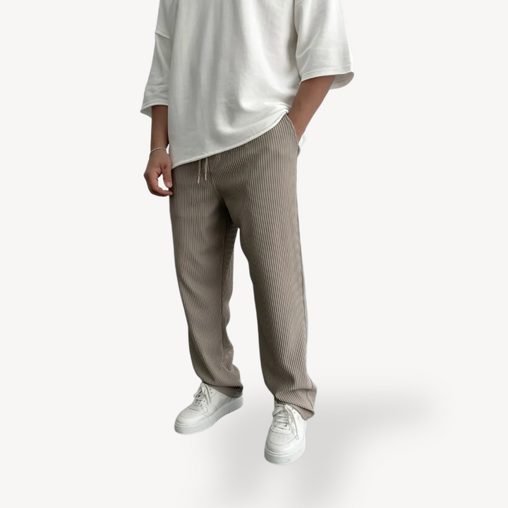 Men's Ribbed Relaxed Trousers | Loravelle