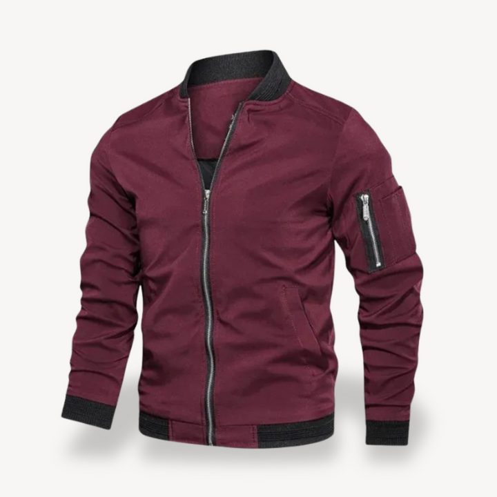 Men's Lightweight Polyester Bomber Jacket | Loravelle
