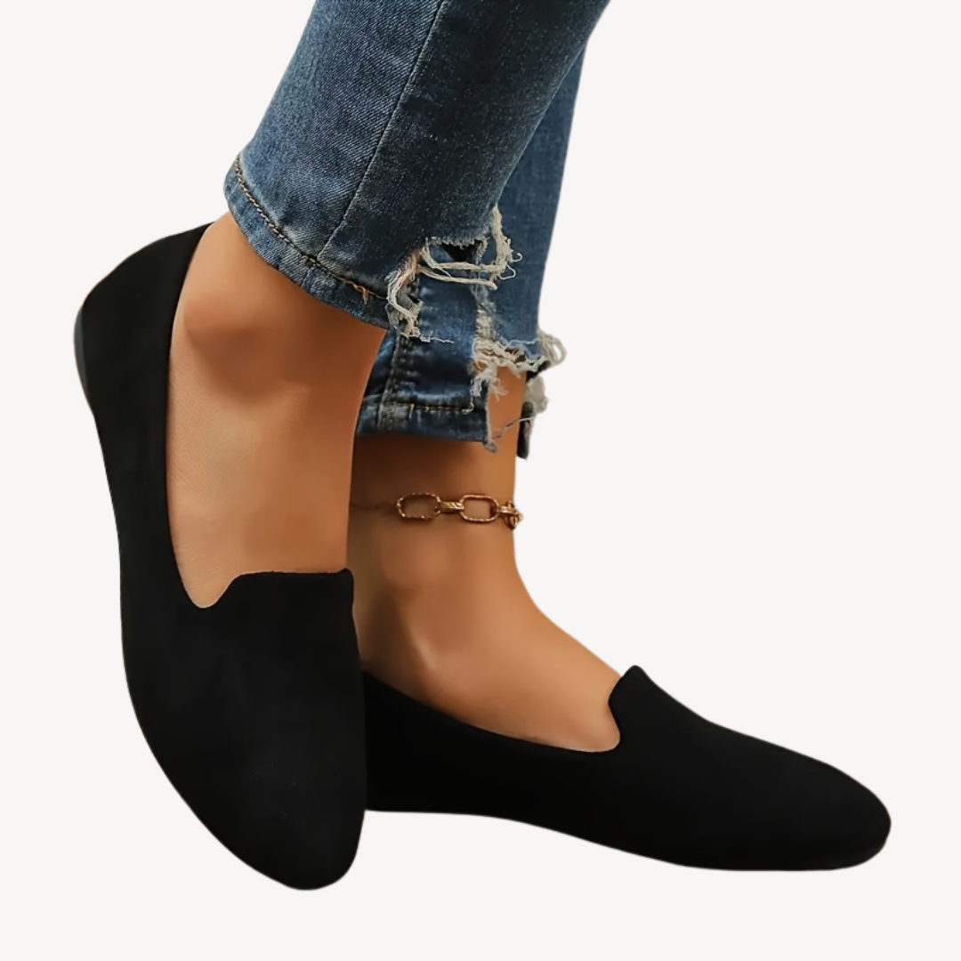 Women's Suede Orthopedic Flats | Loravelle