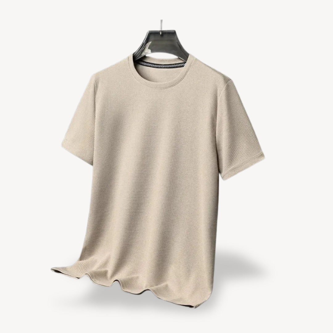 Waffle Knit Crewneck T-Shirt Men | Loravelle