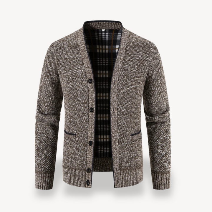 Fleece Lined Button Cardigan Jacket Men | Loravelle