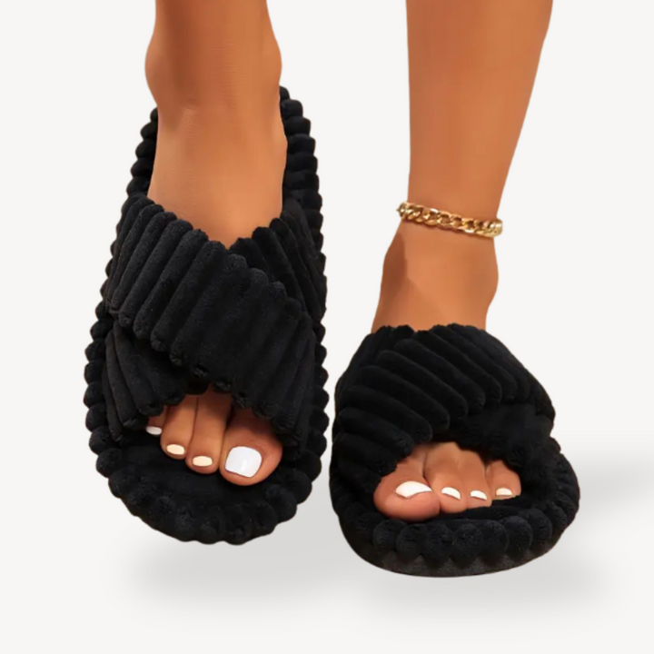 Women's Faux Fur House Slippers | Loravelle