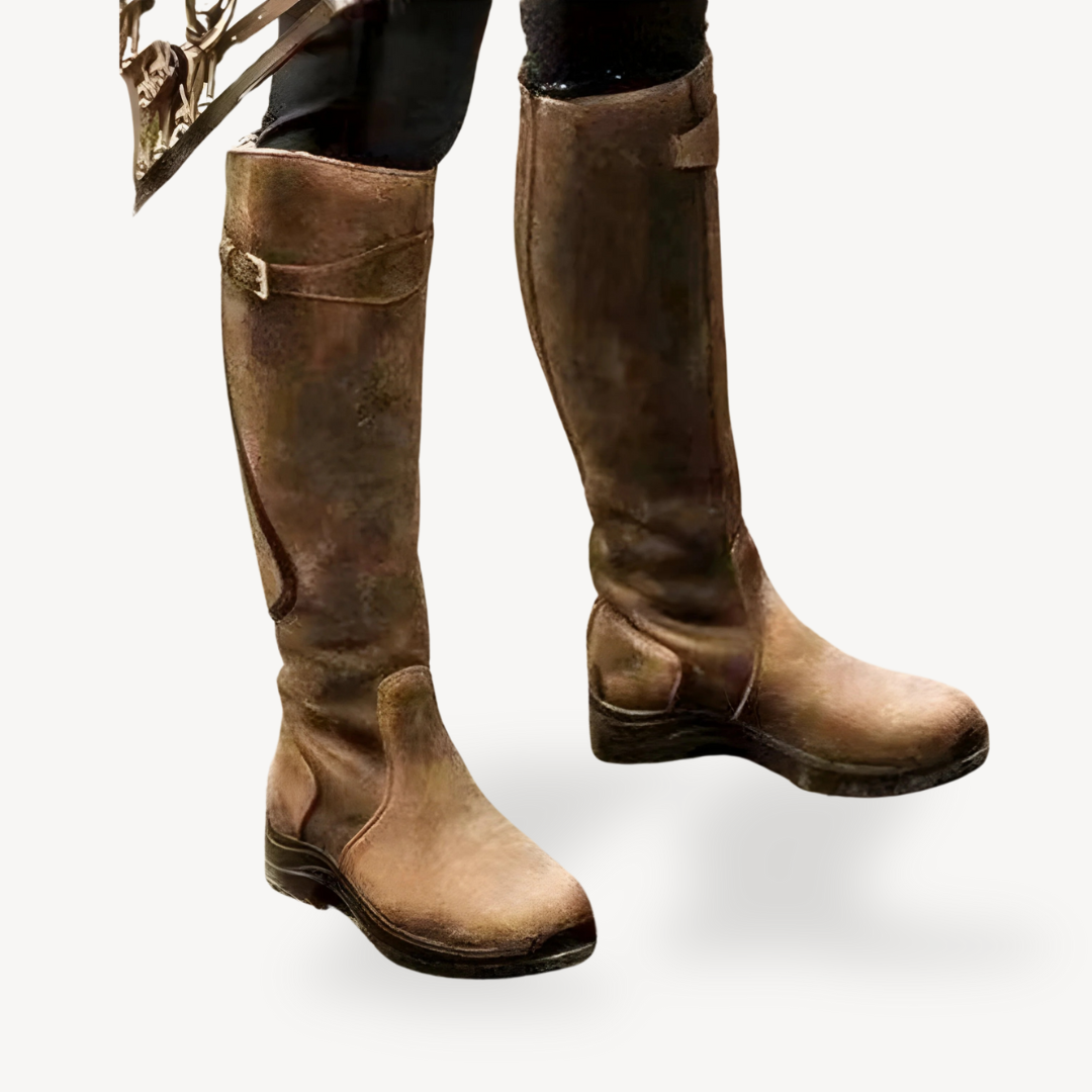 PU Leather Orthopedic Riding Boots Women | Loravelle