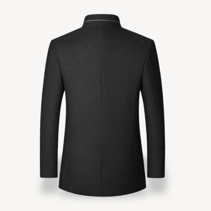 Wool Blend Stand Collar Coat Men | Loravelle