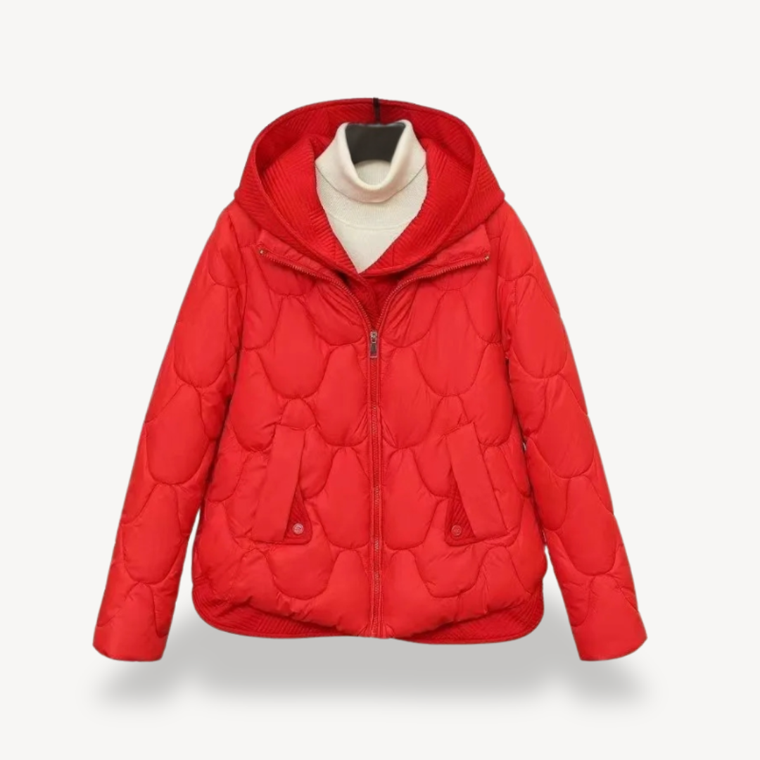 Quilted Puffer Jacket with Hood for Women | Loravelle