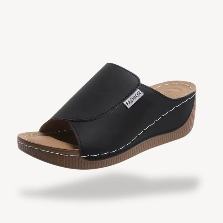 Leather Orthopedic Wedge Sandals Women | Loravelle
