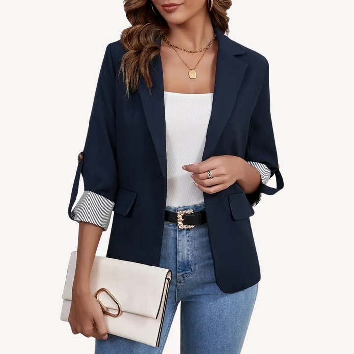 Women’s Striped Cuff Blazer | Loravelle