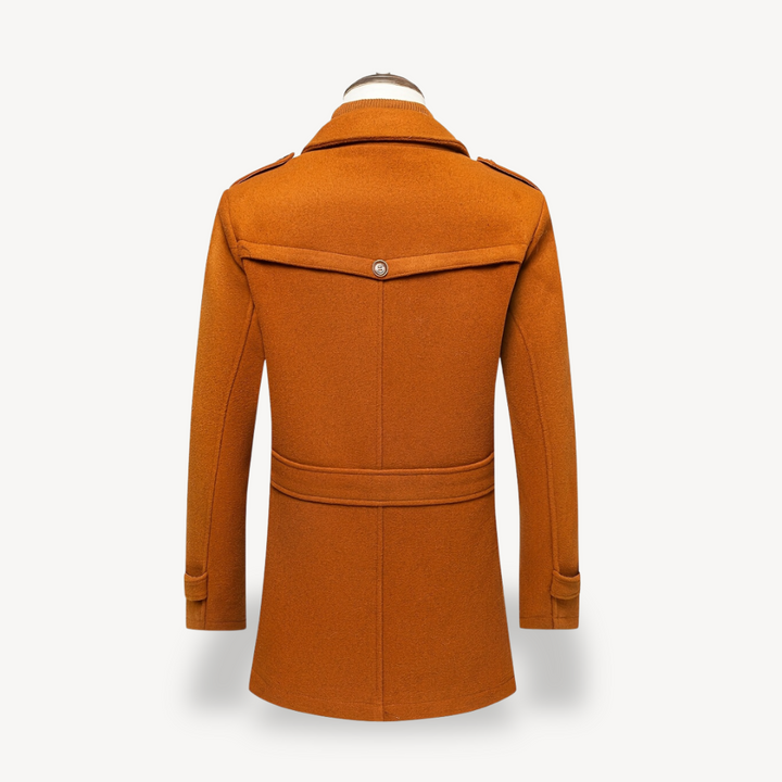 Men's Wool Blend Peacoat with Inner Bib | Loravelle