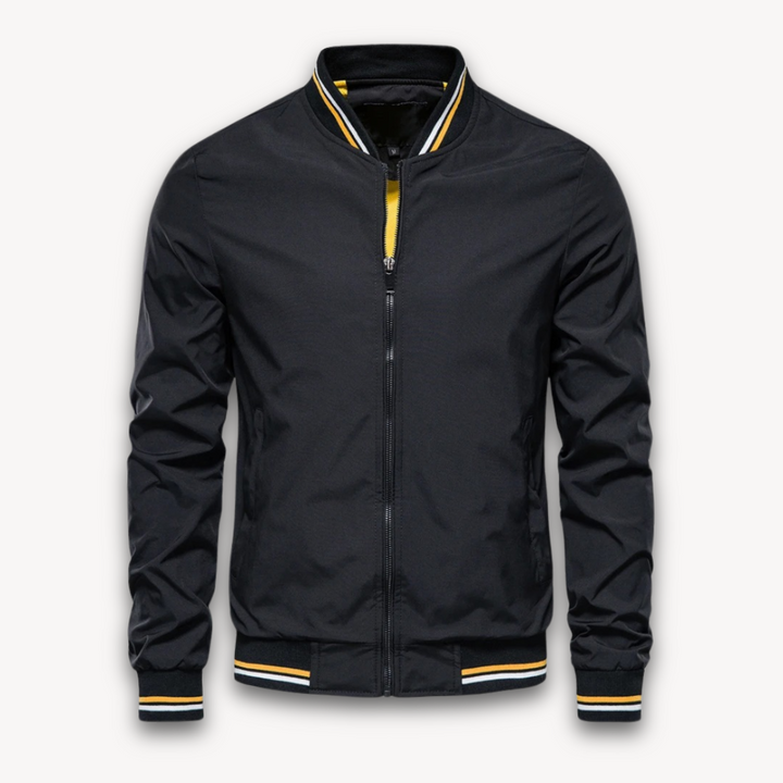 Loravelle | Men's Bomber Jacket - Lightweight Polyester Zip-Up Coat, Casual Windbreaker