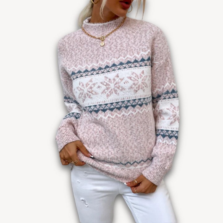 Loravelle | Women's Winter Nordic Knit Sweater - Cozy Acrylic Blend for Cold Days