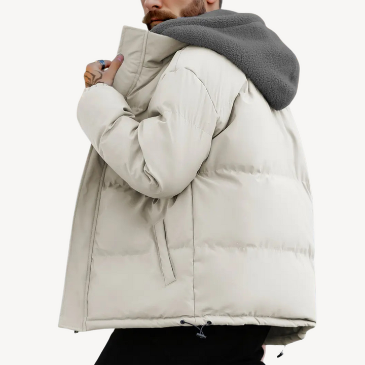 Sherpa-Lined Hooded Puffer Jacket Men | Loravelle