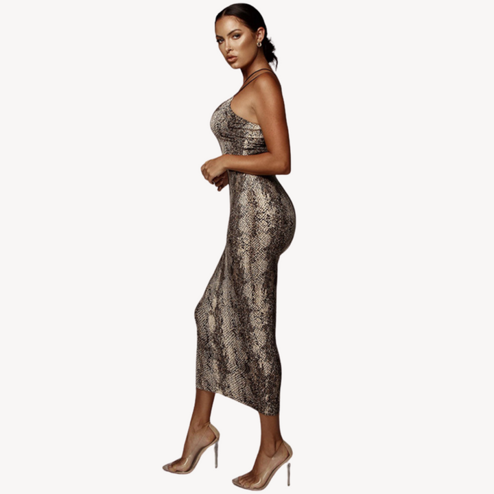 Loravelle | Women's Animal Print Midi Dress