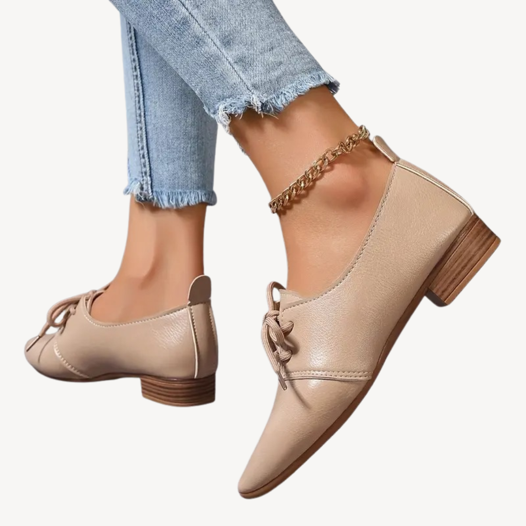 Orthopedic Leather Flat Shoes for Women | Loravelle