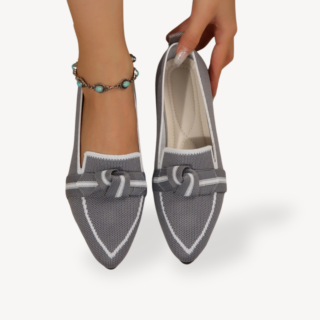 Women's Orthopedic Knitted Pointed Toe Flats | Loravelle