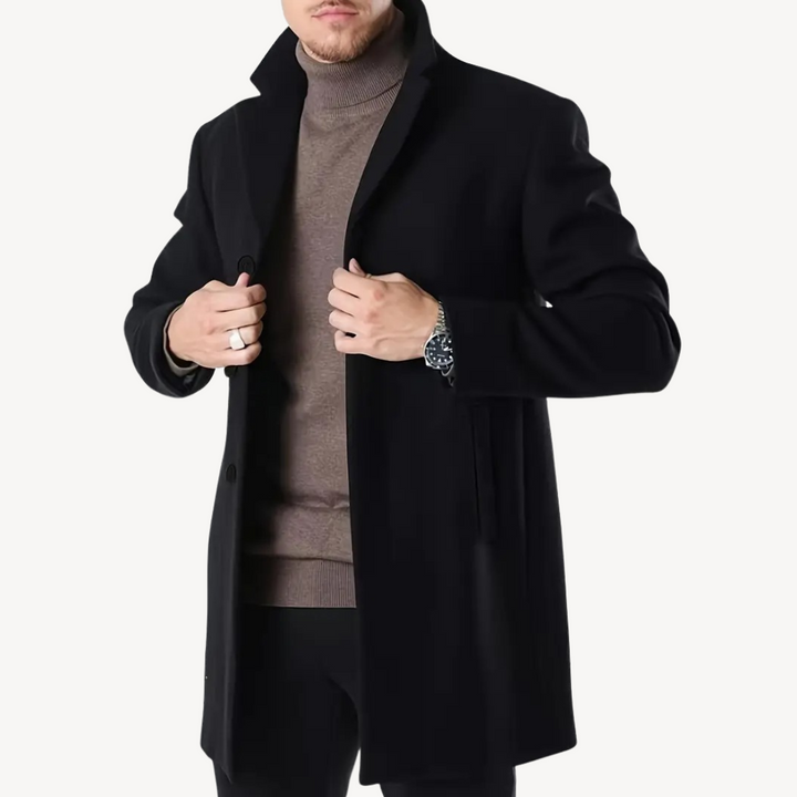 Men's Classic Wool Blend Coat | Loravelle