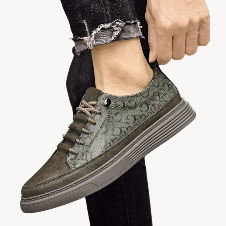 Men's Orthopedic Sneakers with Leather-Like Upper | Loravelle