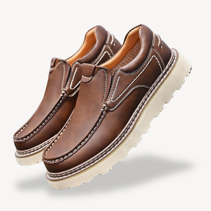 Men's Orthopedic Leather Slip-On Shoes | Loravelle
