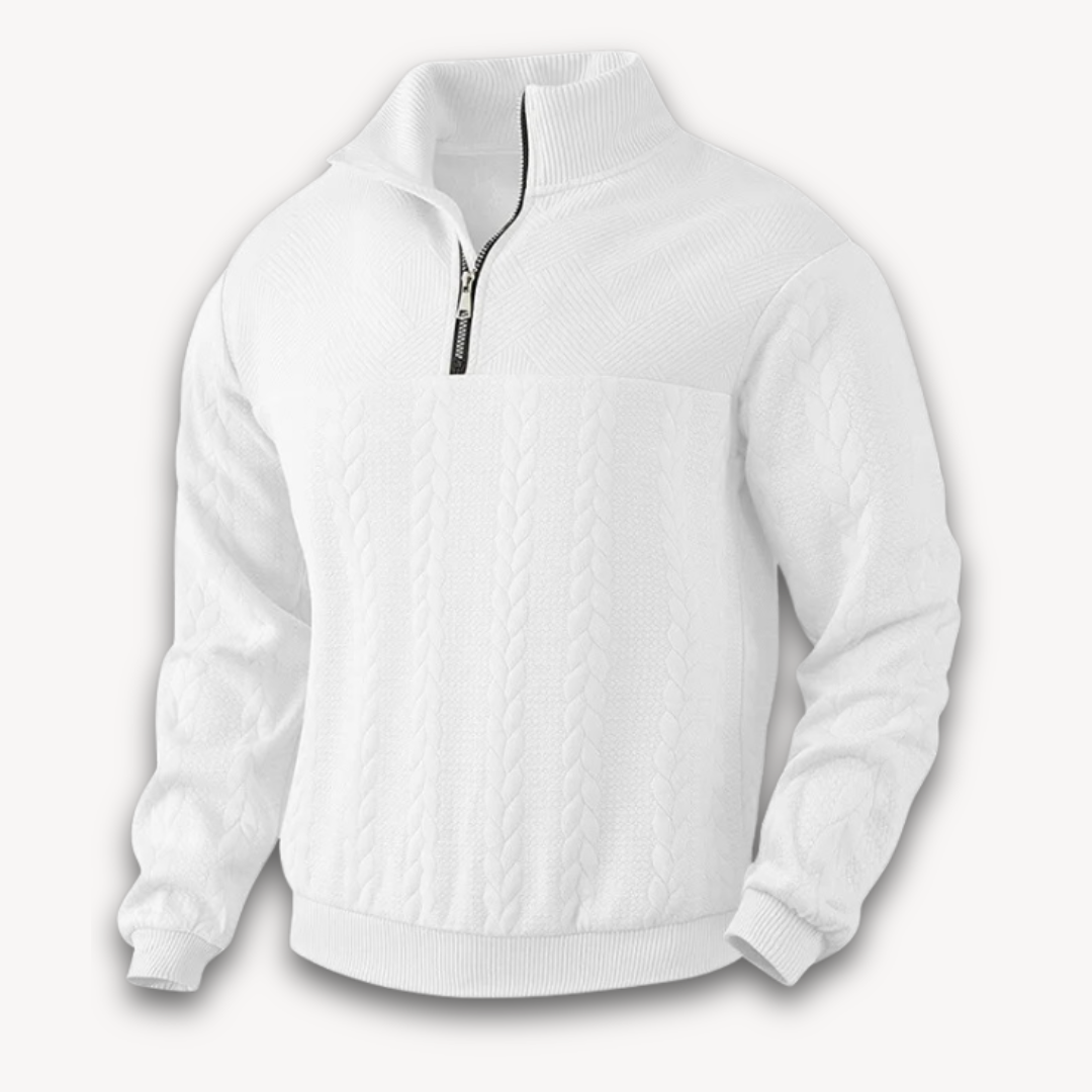 Loravelle | Men's Half-Zip Cable Knit Sweater – Soft, Stylish, and Perfect for Every Season