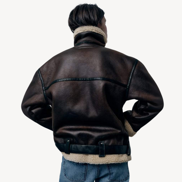 Shearling Biker Jacket for Women | Loravelle