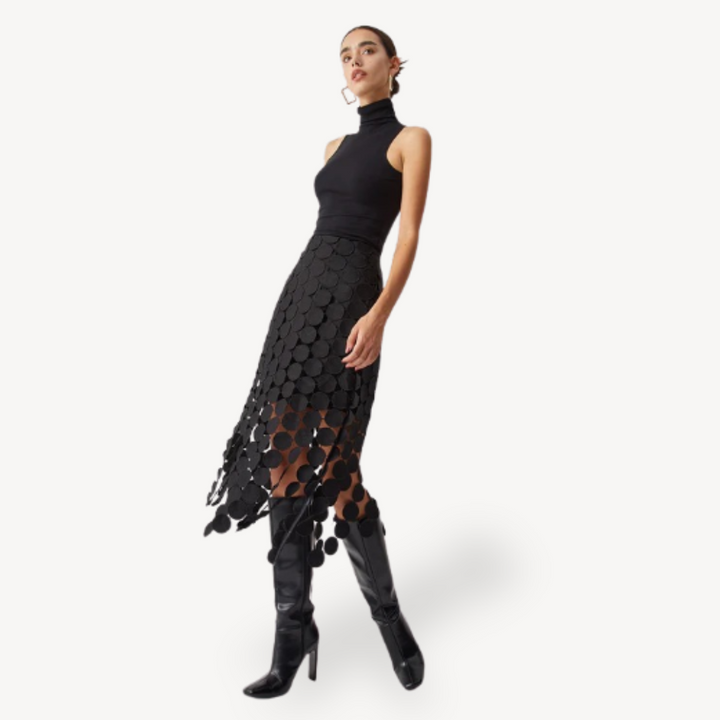 Women’s Circle Cutout Midi Skirt | Loravelle