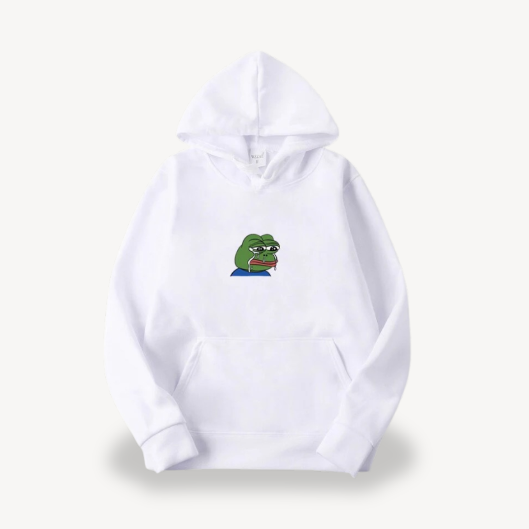 Pepe Frog Graphic Hoodie for Men | Loravelle