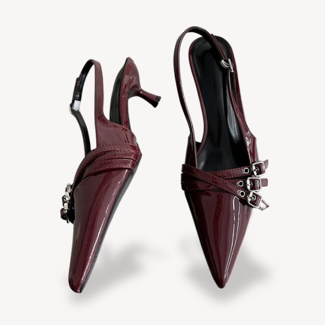 Orthopedic Slingback Pointed Toe High Heel Shoes | Loravelle