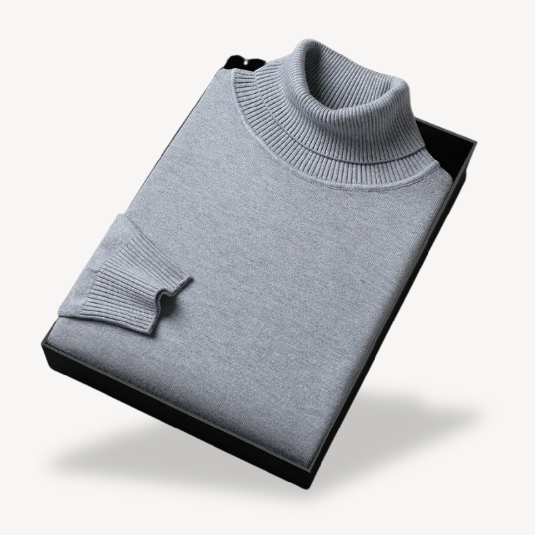 Men’s Turtleneck Wool Blend Sweater | Loravelle