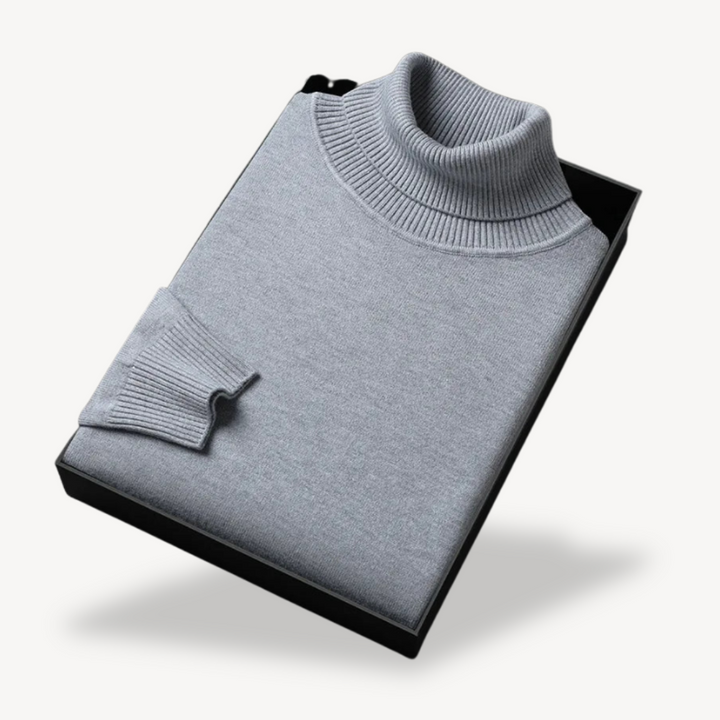 Men’s Turtleneck Wool Blend Sweater | Loravelle