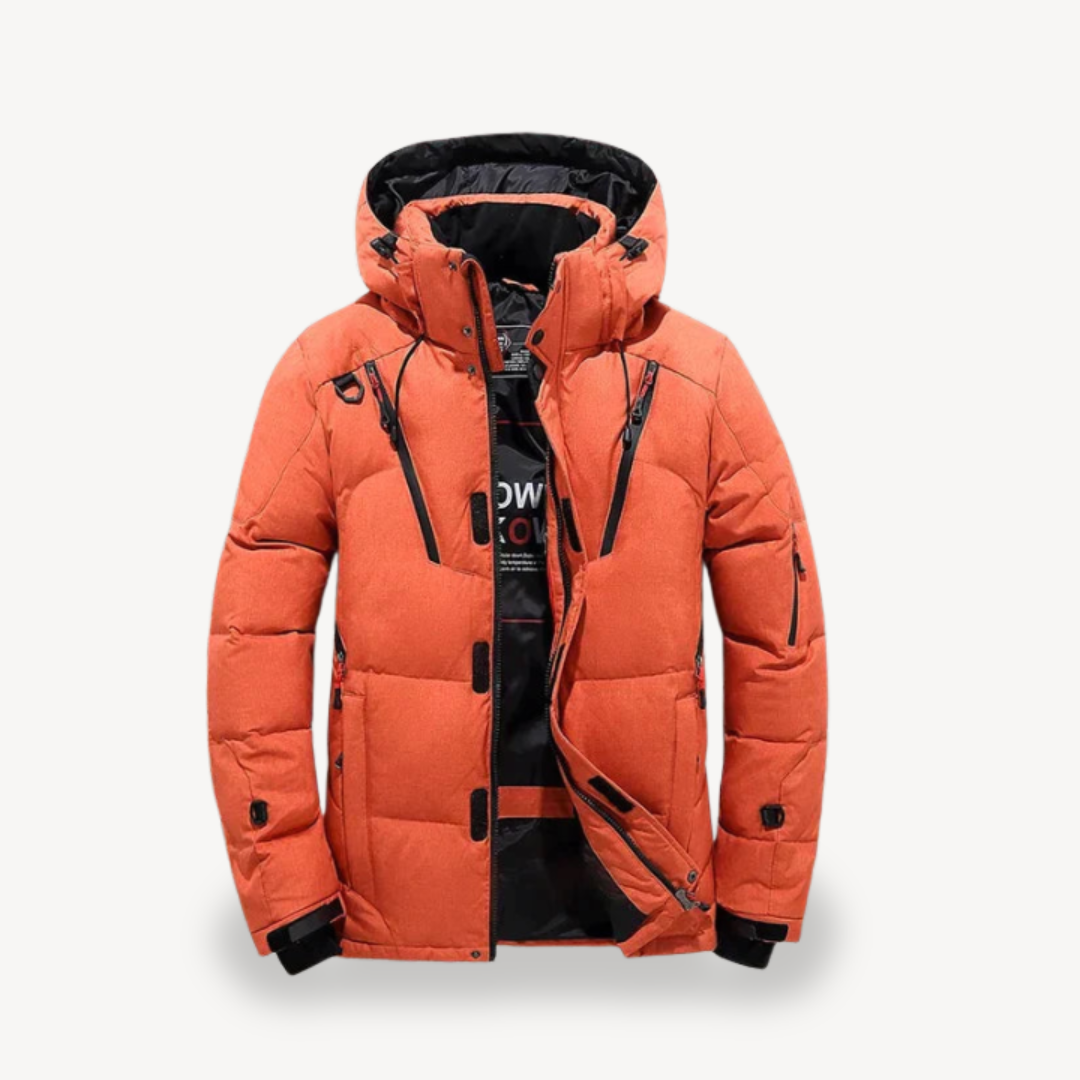 Men's Puffer Jacket with Hood | Loravelle
