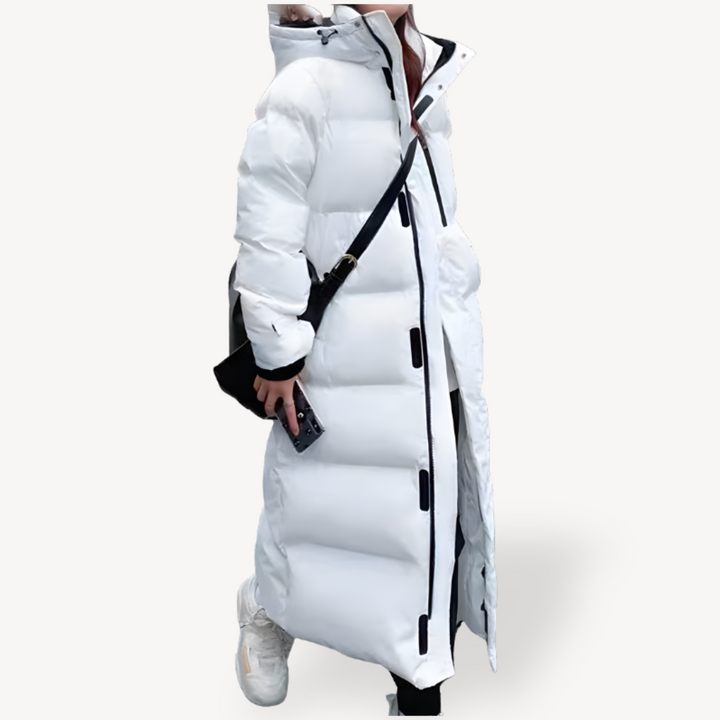 Women's Long Puffer Coat Hooded Down Winter Warm Jacket | Loravelle