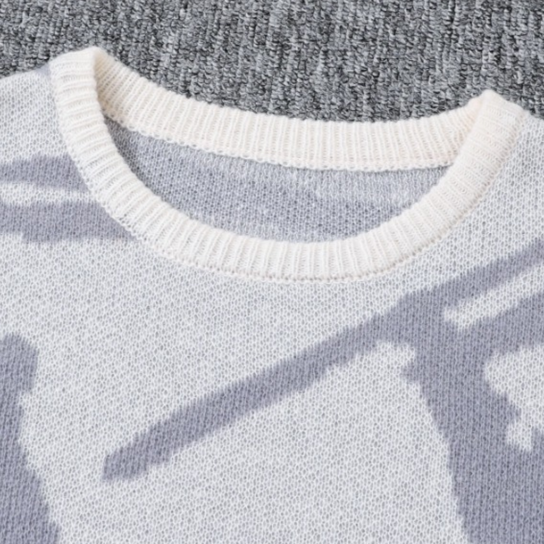Men's Abstract Pattern Knit Sweater | Loravelle