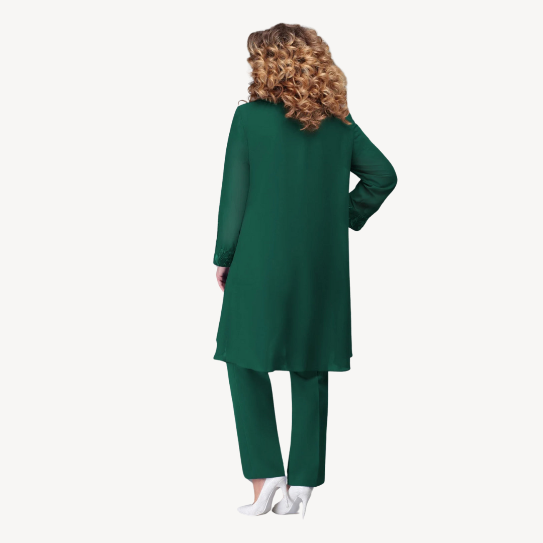 Plus Size Chiffon 2-Piece Pants Set Women | Loravelle