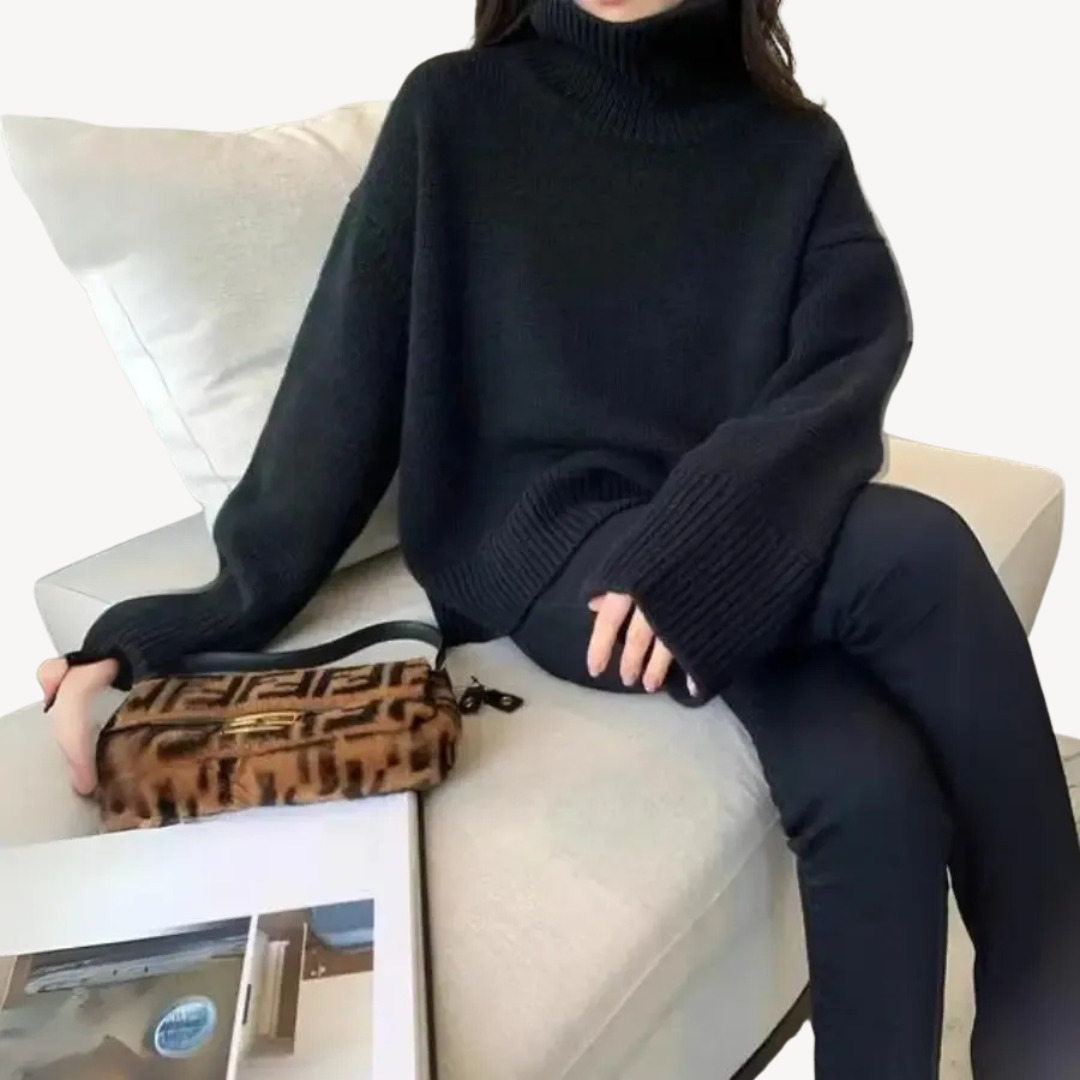 Women's Turtleneck Knit Sweater | Loravelle