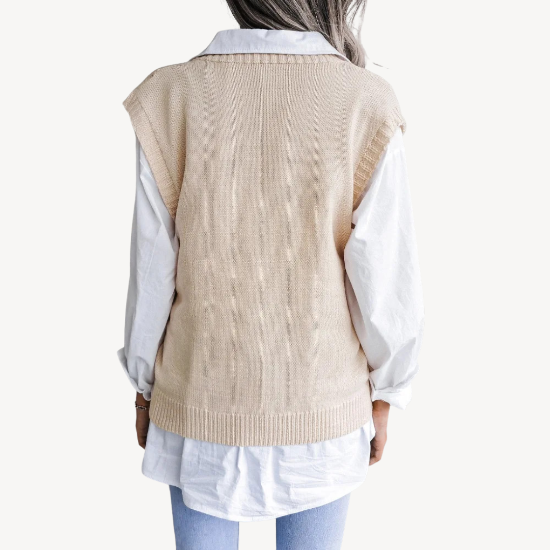 Women’s Knit V-Neck Sweater Vest | Loravelle