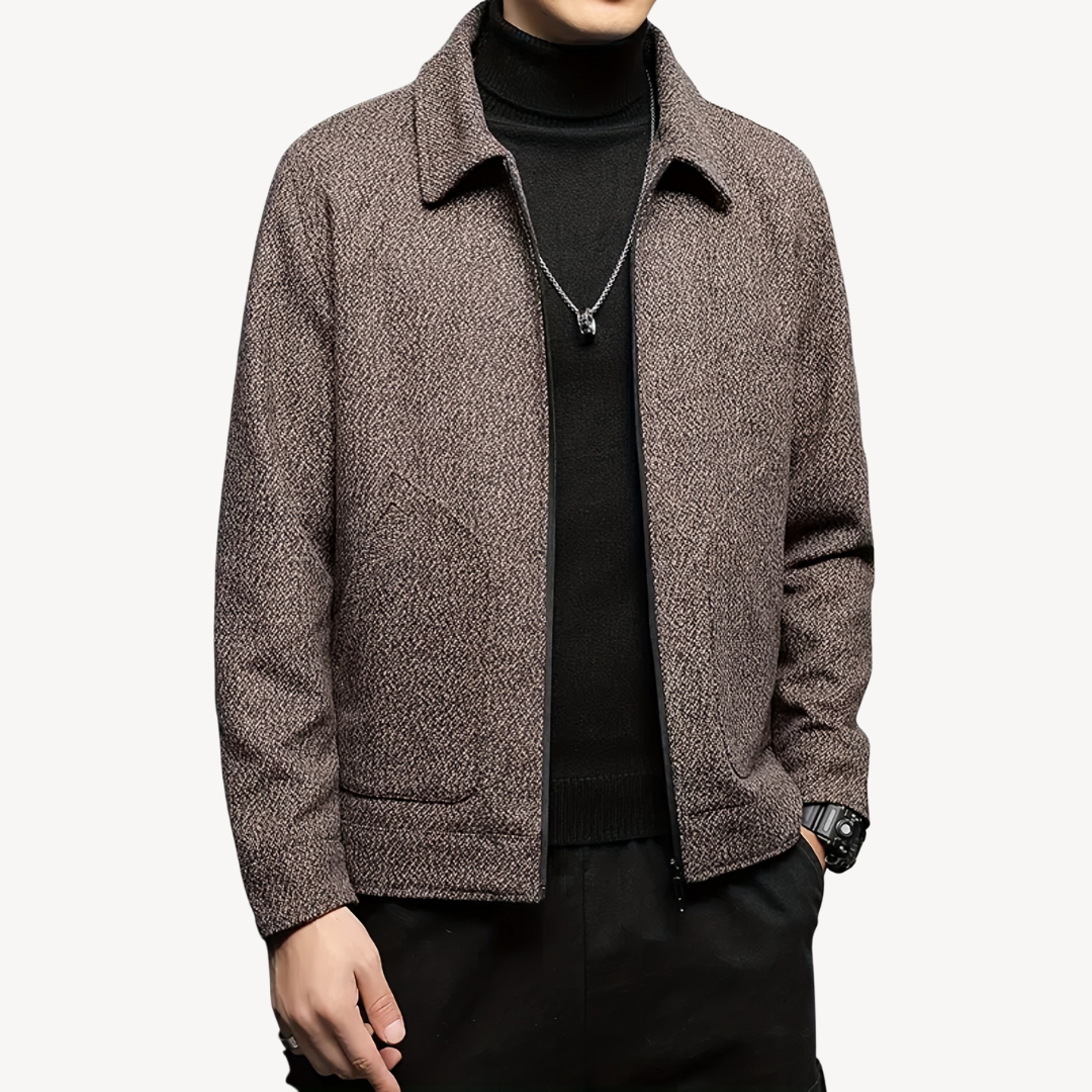 Men's Woven Wool Blend Jacket | Loravelle