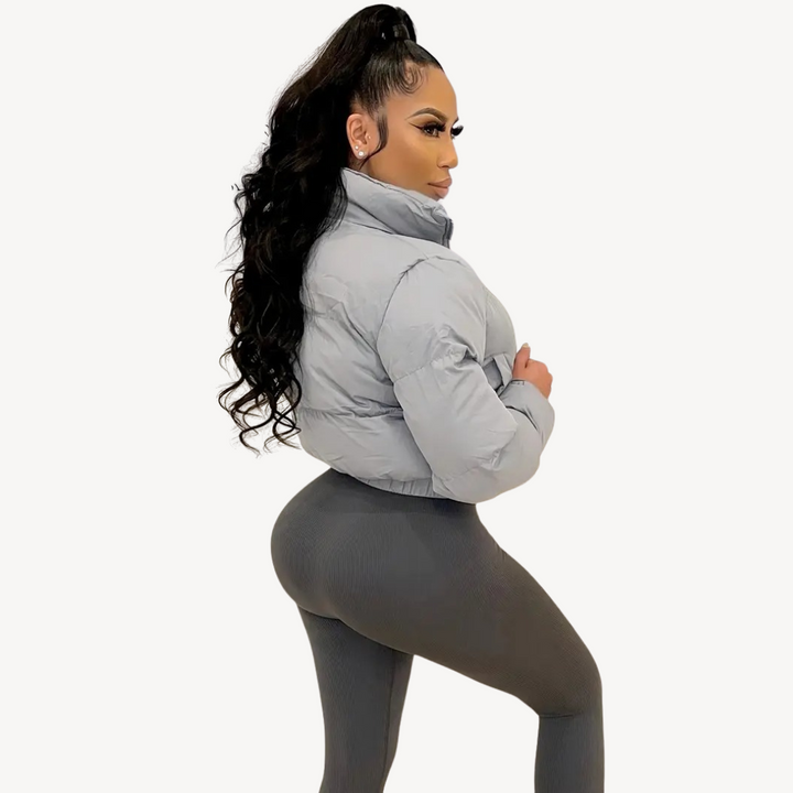 Women’s Cropped Puffer Zip Jacket | Loravelle